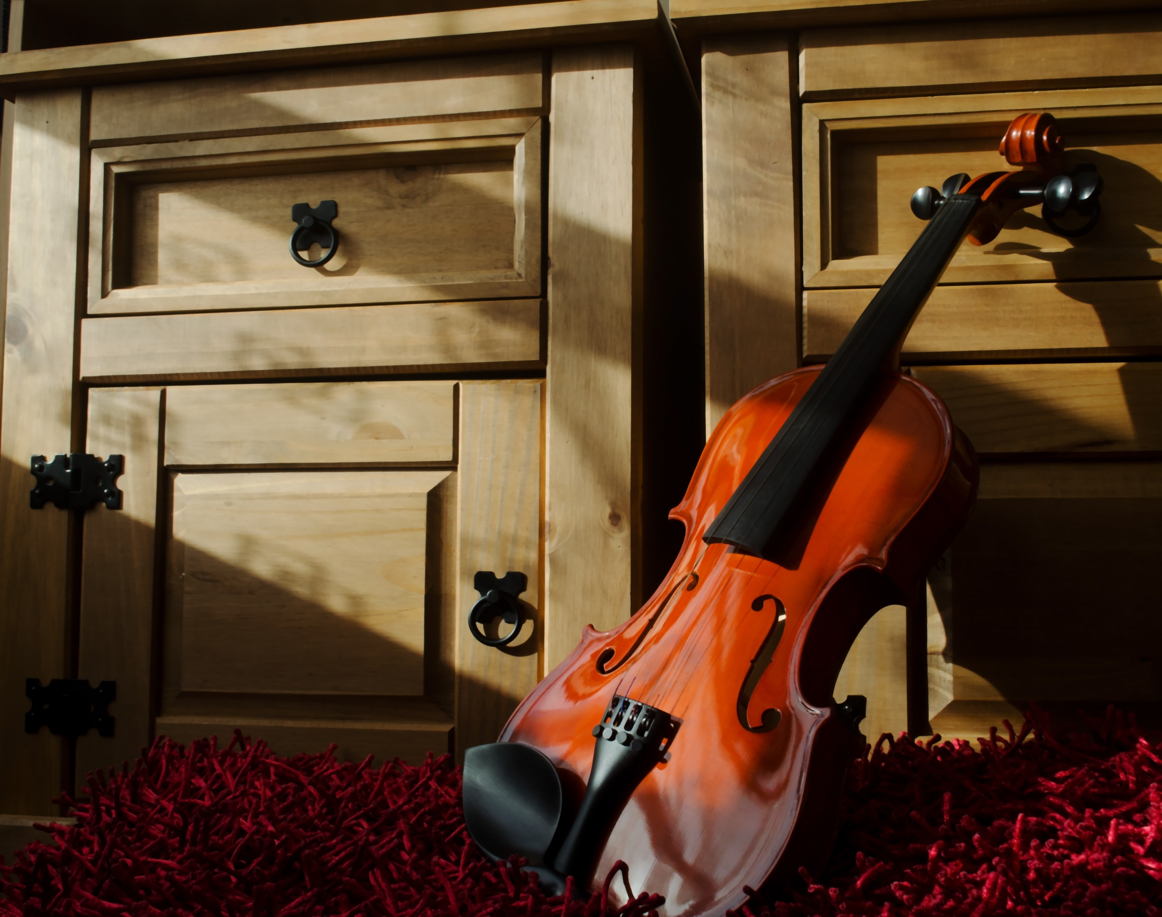 A violin being played by a skilled musician